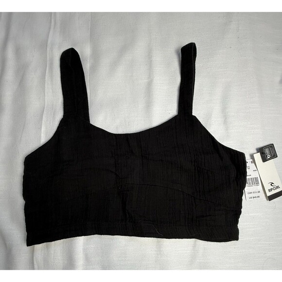 RIP CURL Premium Surf Crop In Black Sz Medium New - Picture 4 of 9